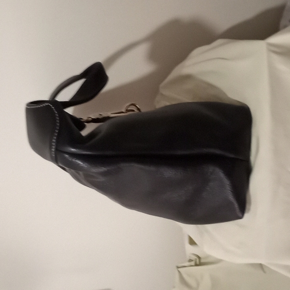 Dooney & Bourke Black Pebble Leather Logo Lock Handbag. - Picture 3 of 16